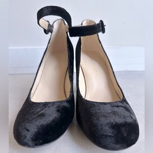 Marc Fisher Velvet Black Block Heels Size 6.5M